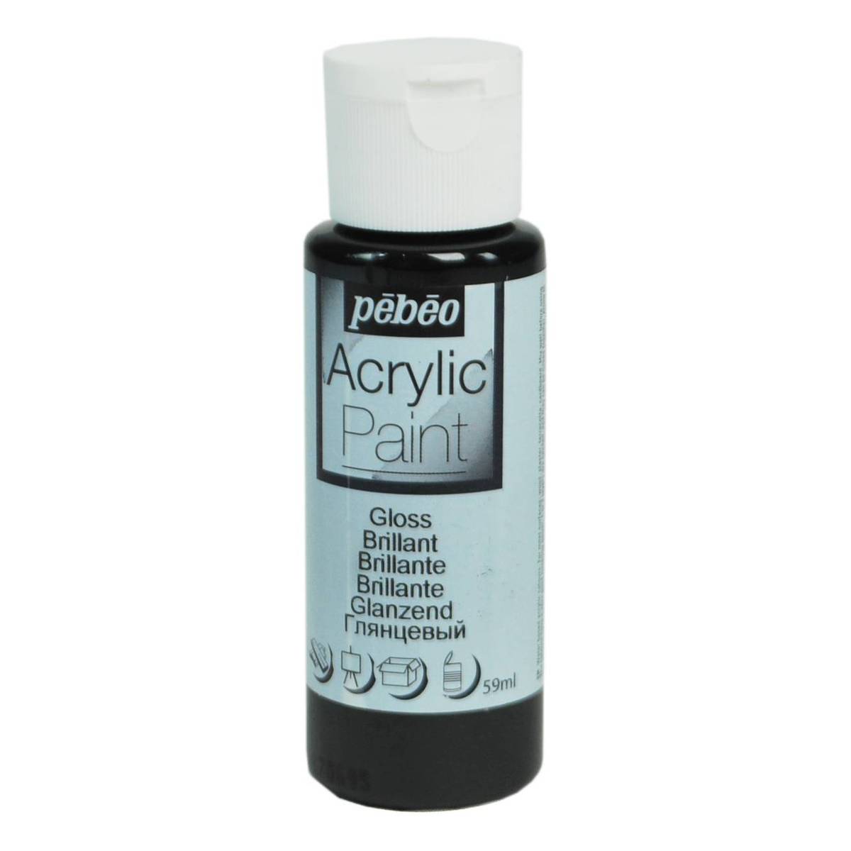 Pebeo Black Gloss Acrylic Craft Paint 59ml
