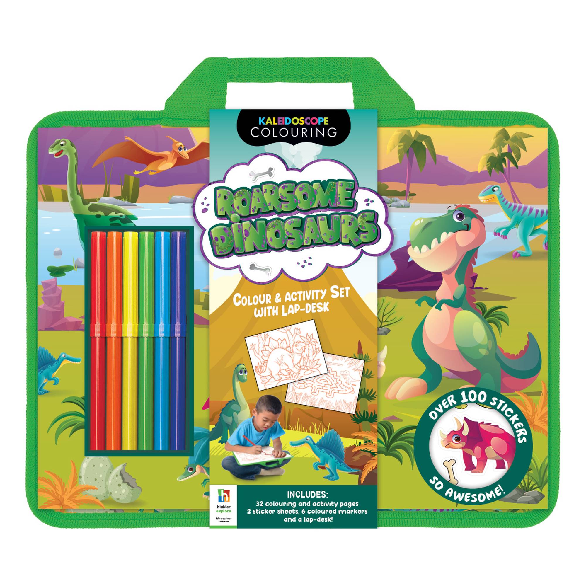 Roarsome Dinosaurs Colour and Activity Set with Lap Desk
