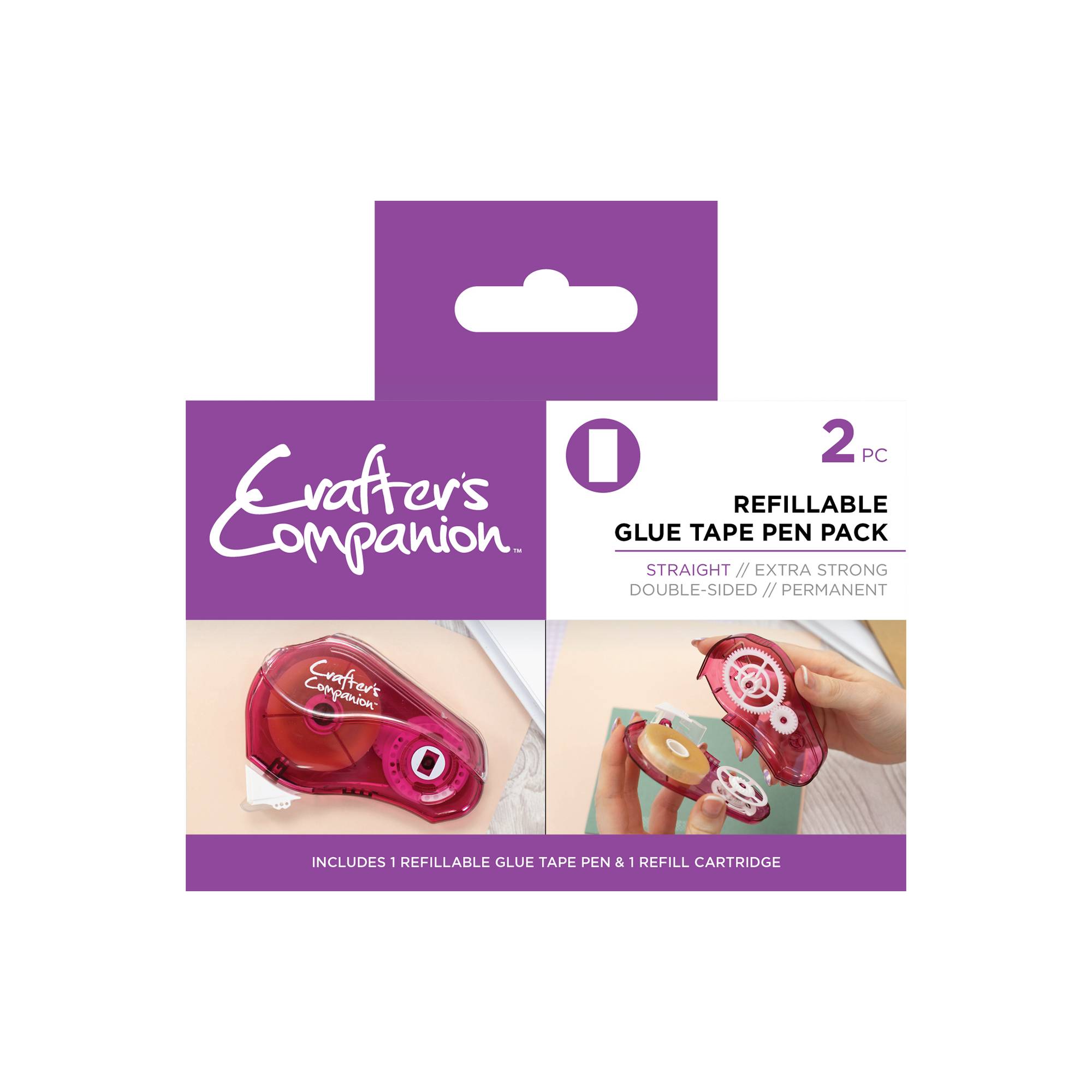Crafter’s Companion Refillable Glue Tape Pen Pack