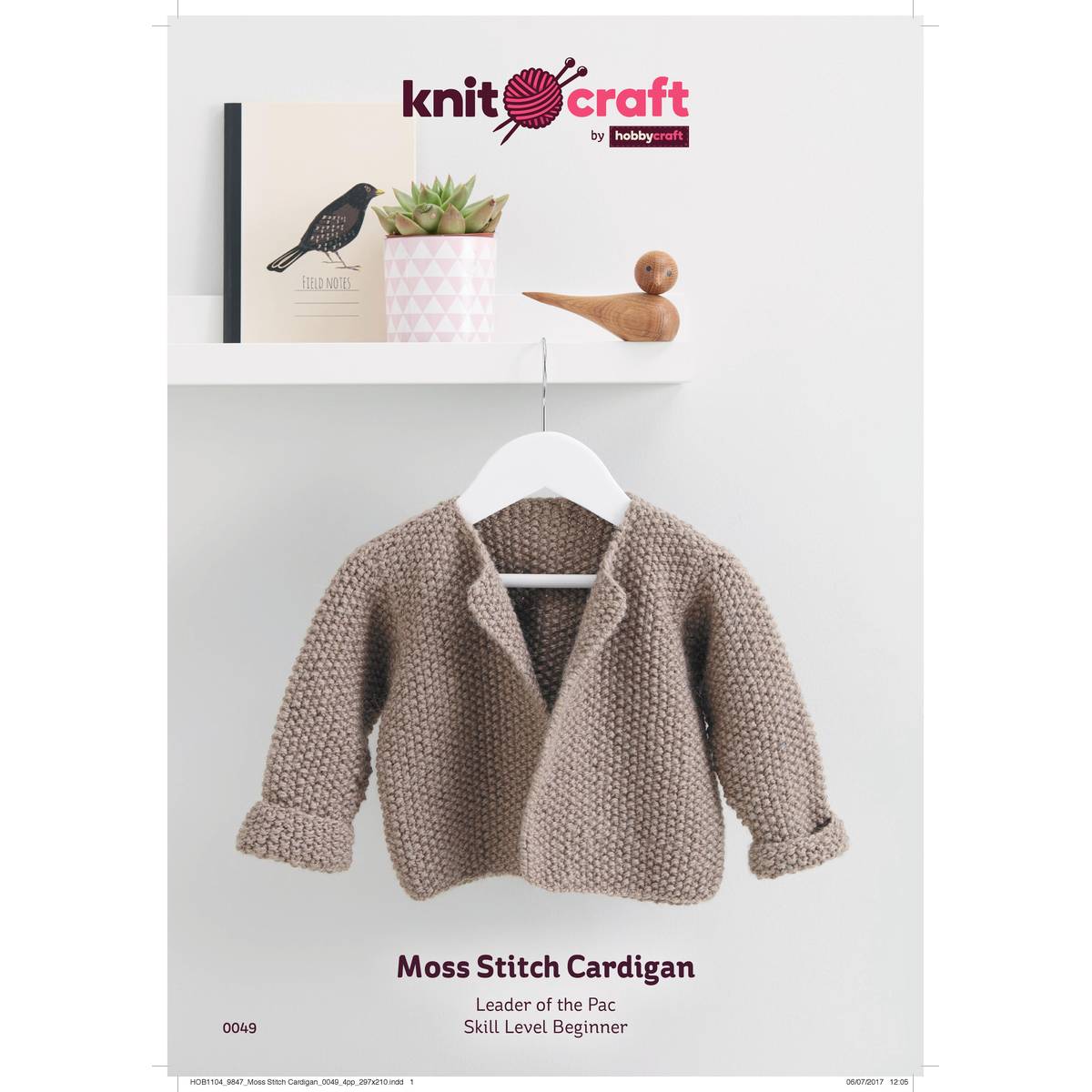 Knitcraft Kids Alpaca Moss Stitch Cardigan Pattern 0049