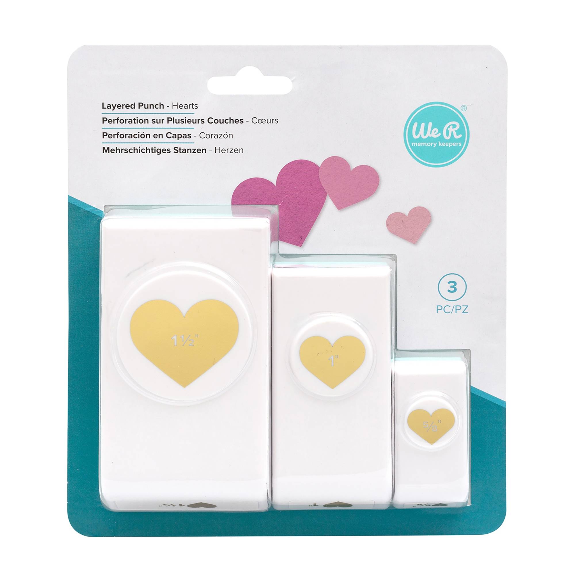 We R Makers Heart Layered Punches 3 Pack