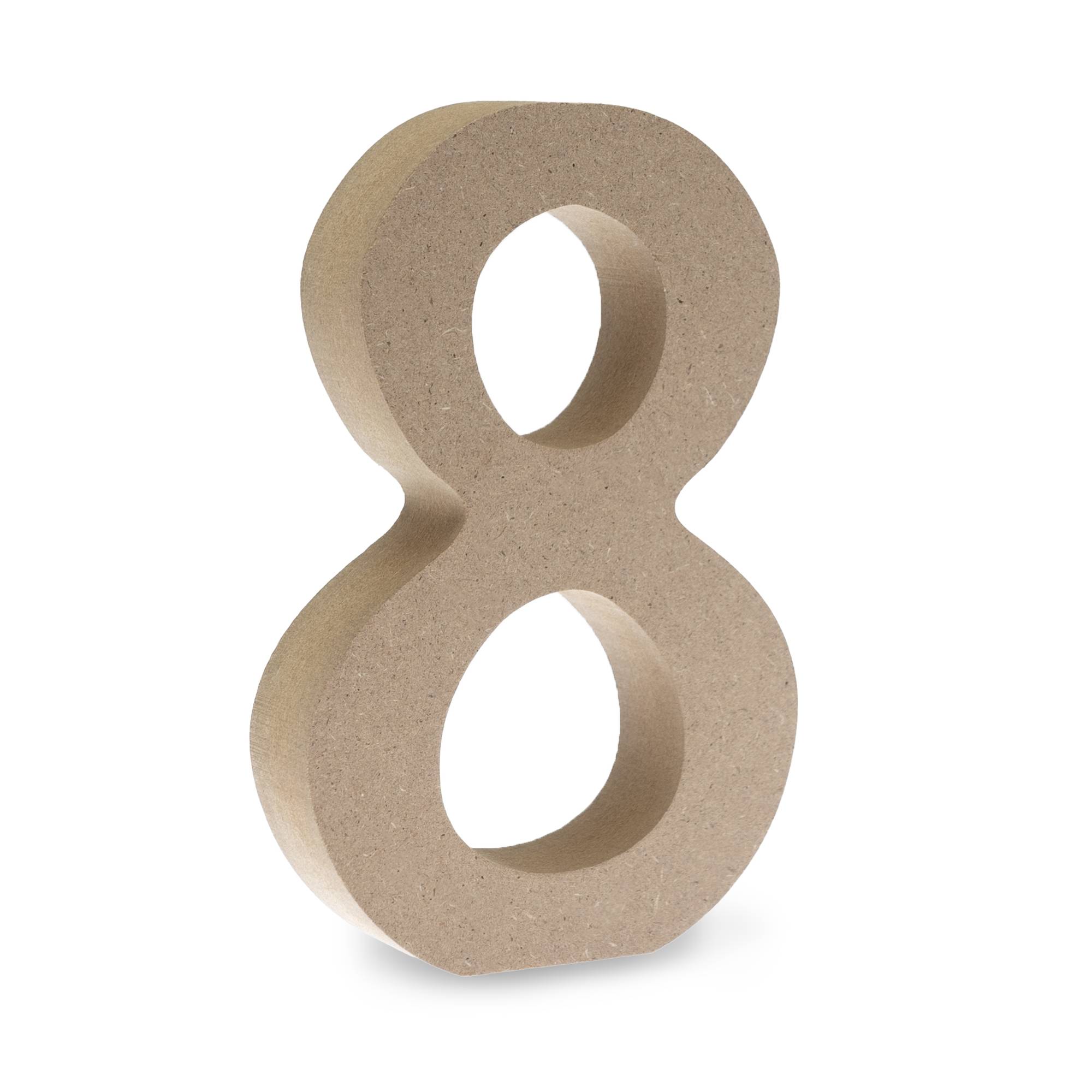 MDF Wooden Number 8 13cm