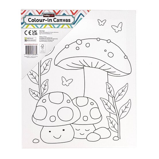Mushroom Colour-in Canvas