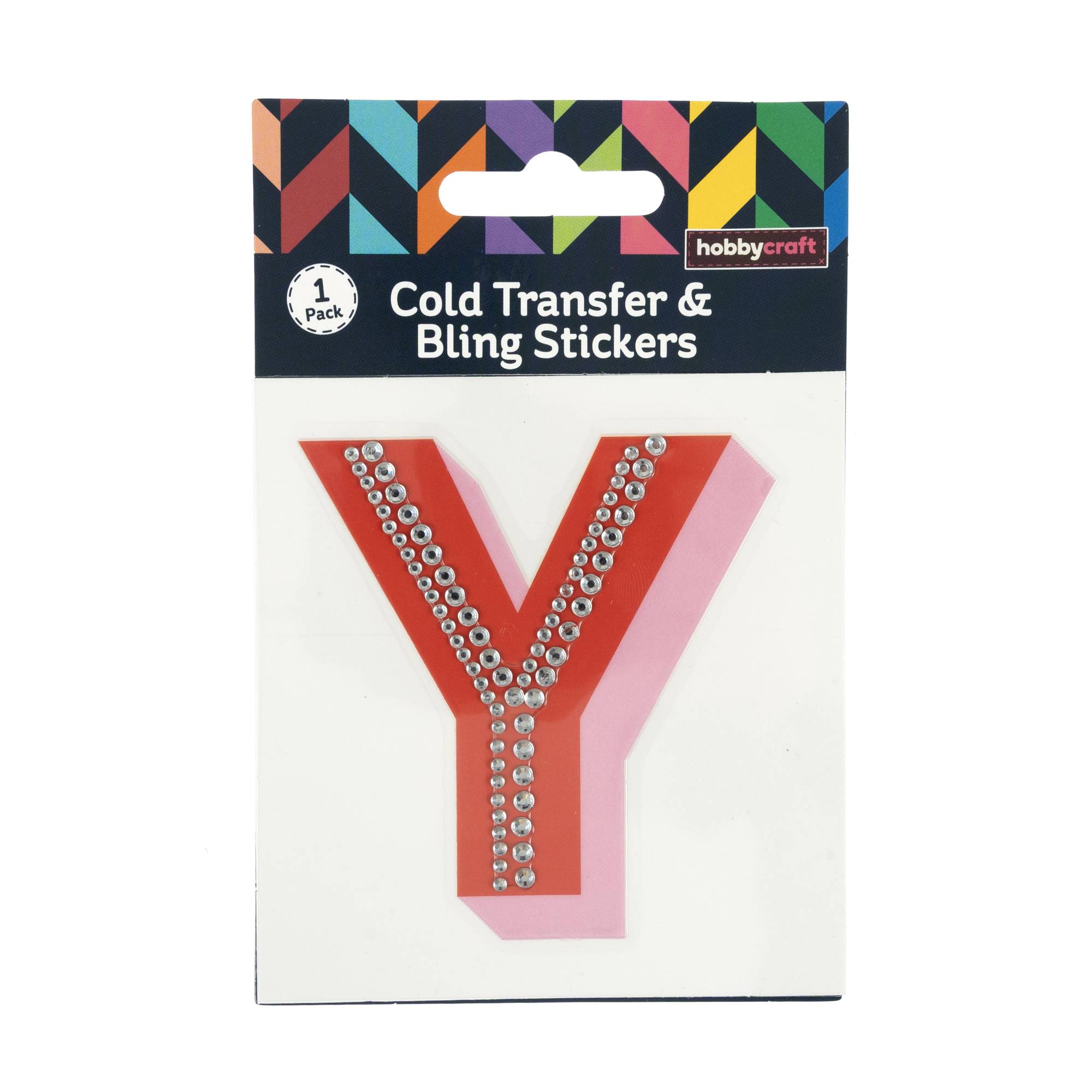 Cold Transfer and Bling Letter Y Sticker Set