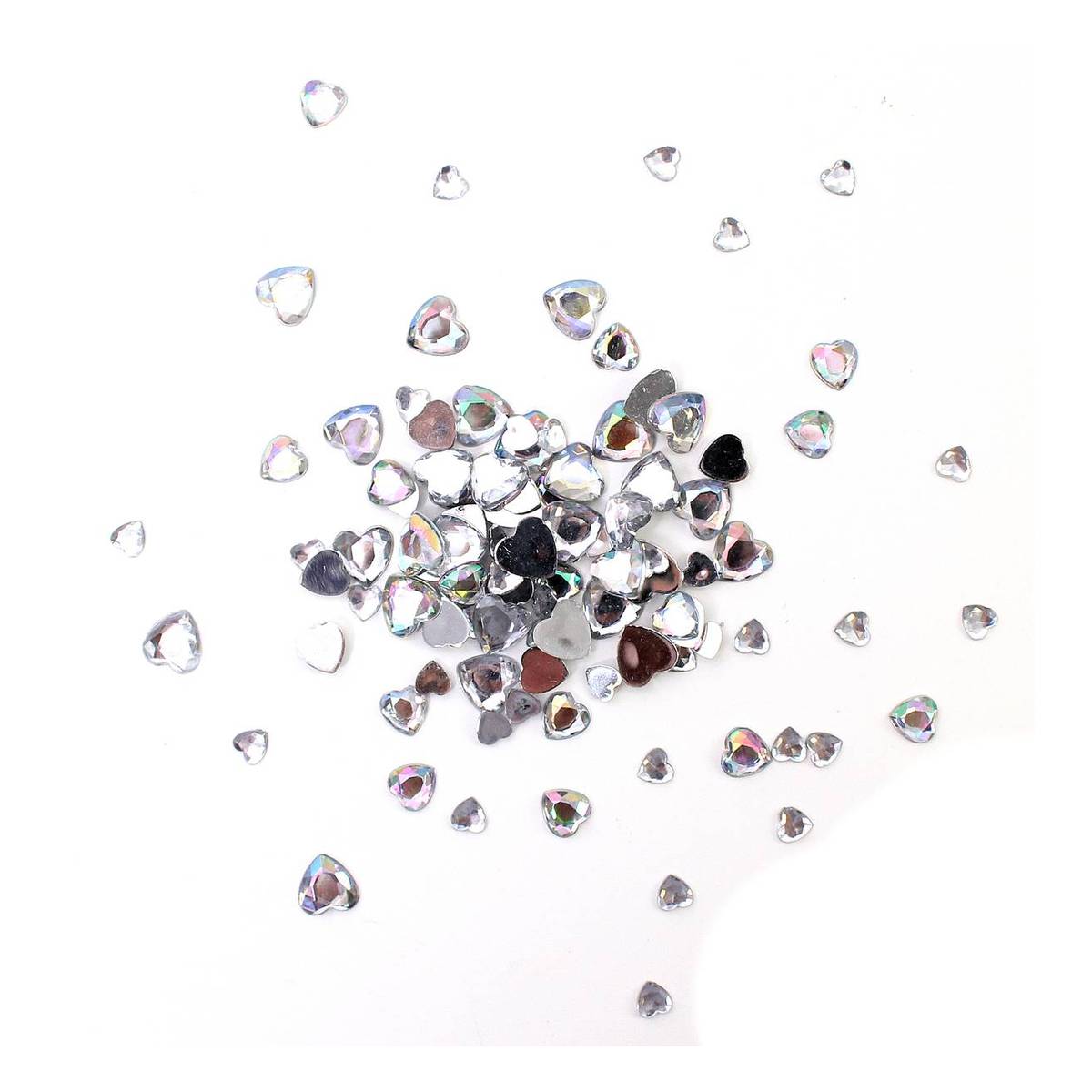Silver Assorted Heart Gems 90g