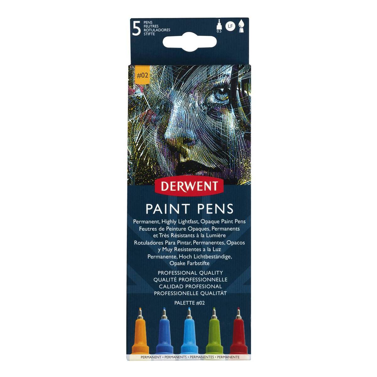 Derwent Paint Markers Pack 2 5 Pack