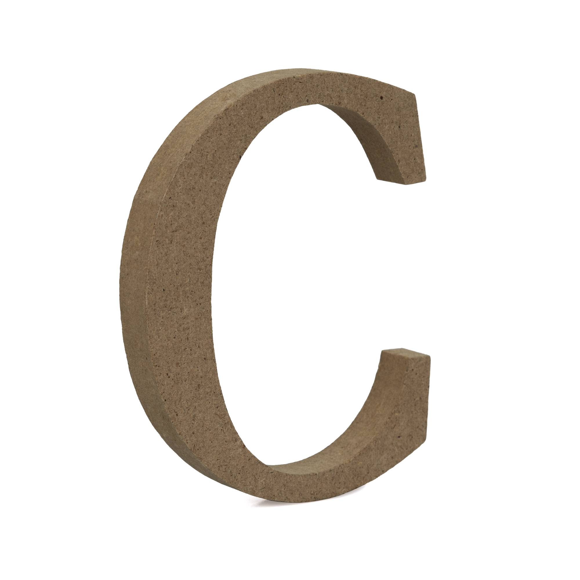 MDF Wooden Letter C 8cm