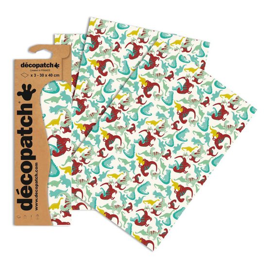Decopatch Dinosaurs Paper 3 Sheets