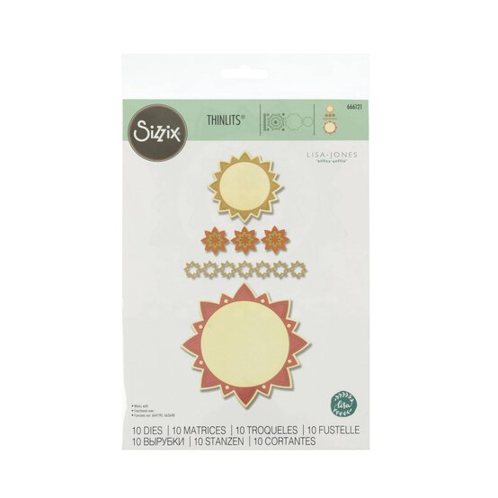 Sizzix Sun and Star Thinlits Die Set 10 Pieces