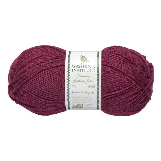 Women's Institute Plum Premium Acrylic Yarn 100g
