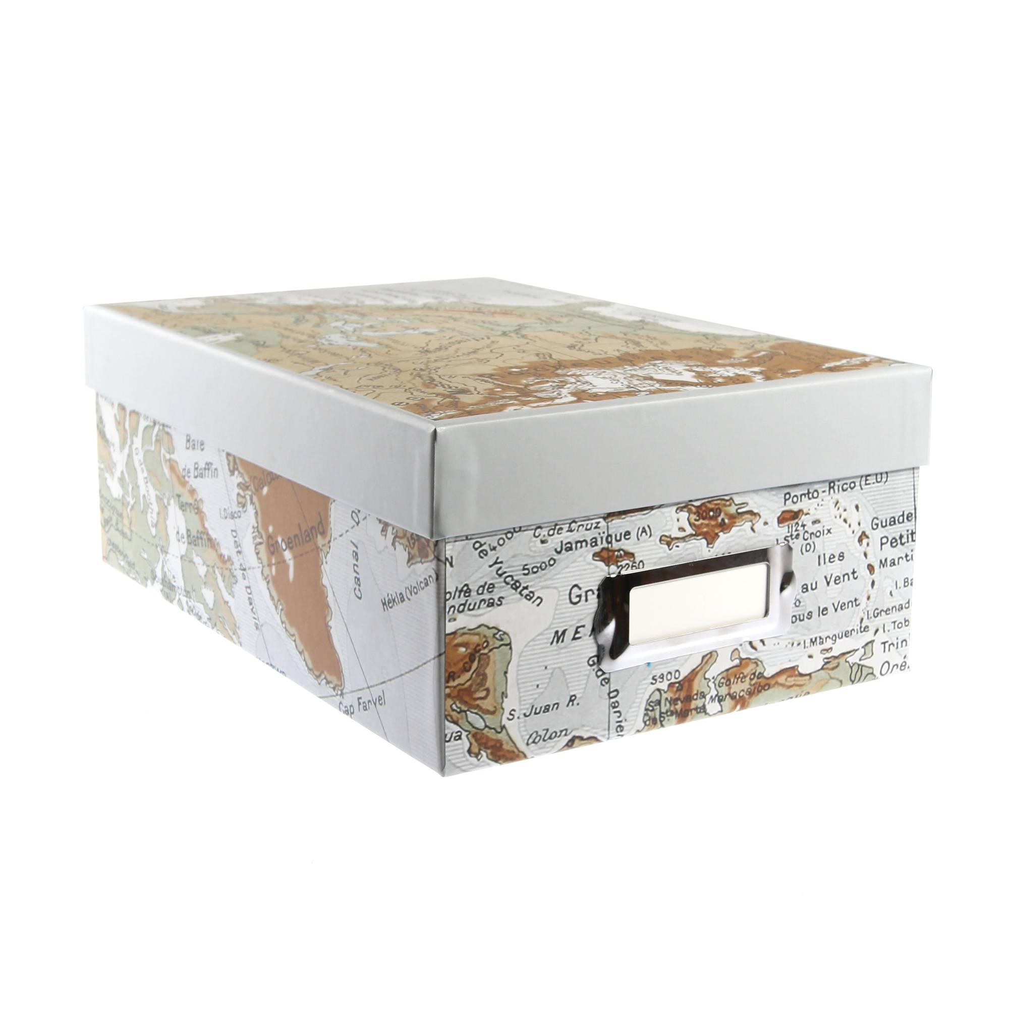 Blue Map Storage Box 11cm x 20cm x 29cm