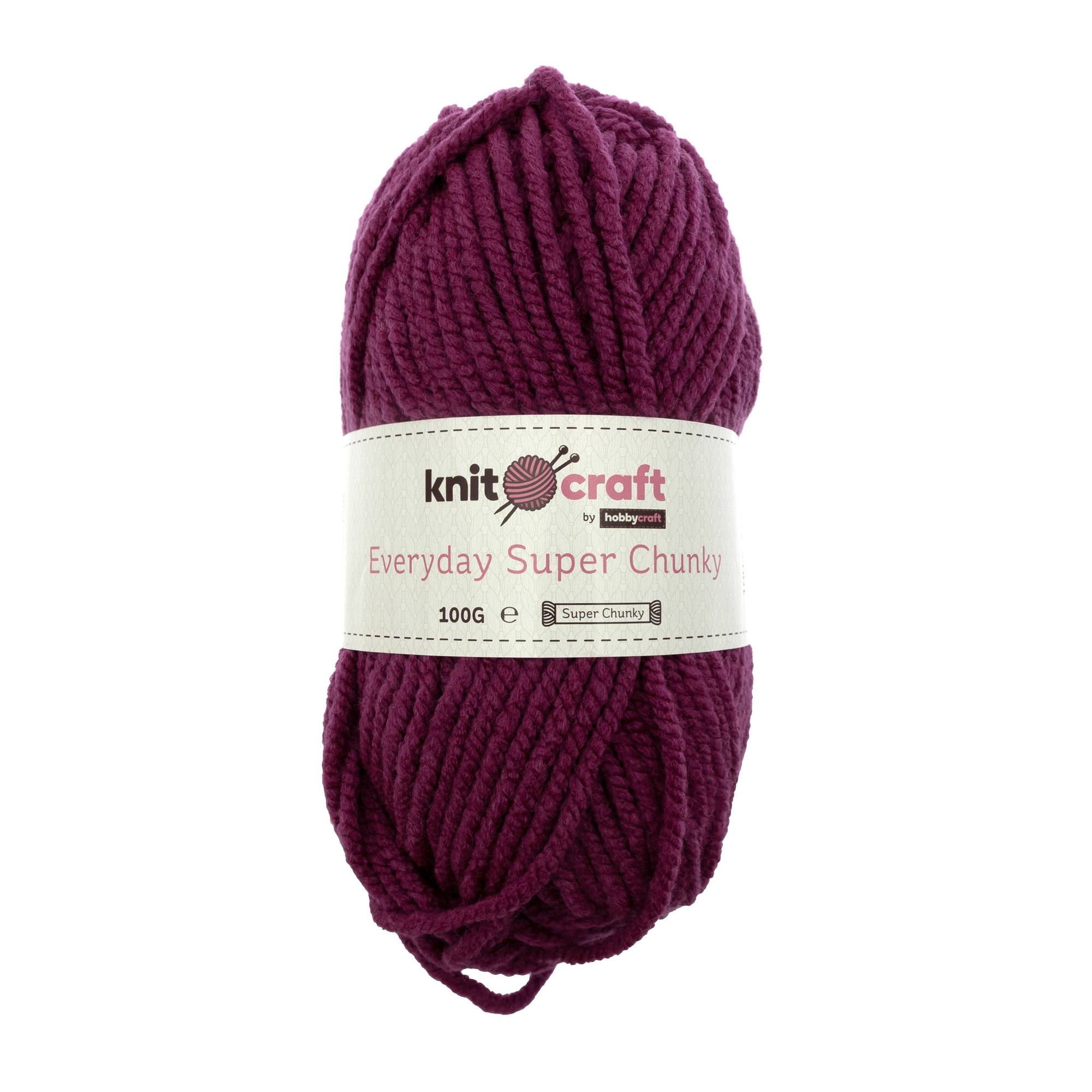 Knitcraft Magenta Everyday Super Chunky Yarn 100g