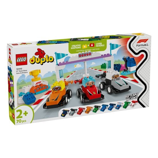 LEGO DUPLO F1 Team Race Cars and Drivers