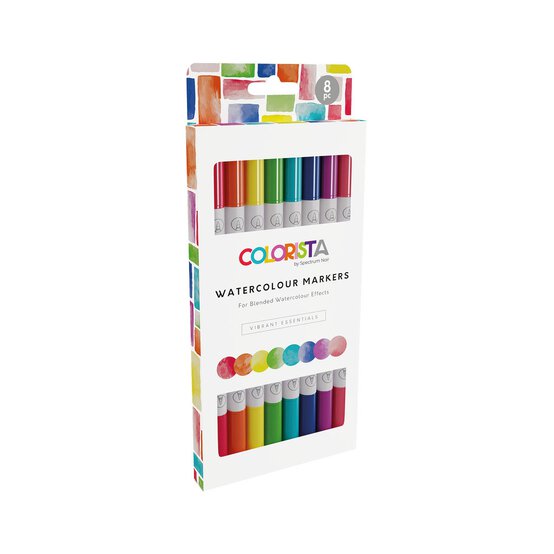 Colorista Vibrant Essential Watercolour Markers 8 Pack