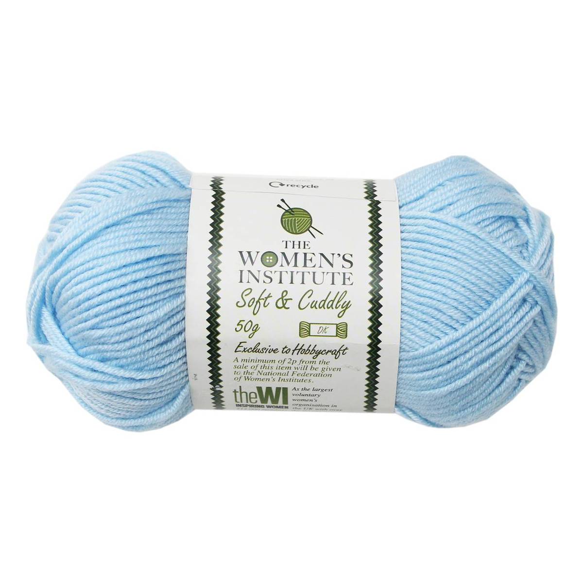 Women's Institute Light Blue Soft and Cuddly DK Yarn 50g