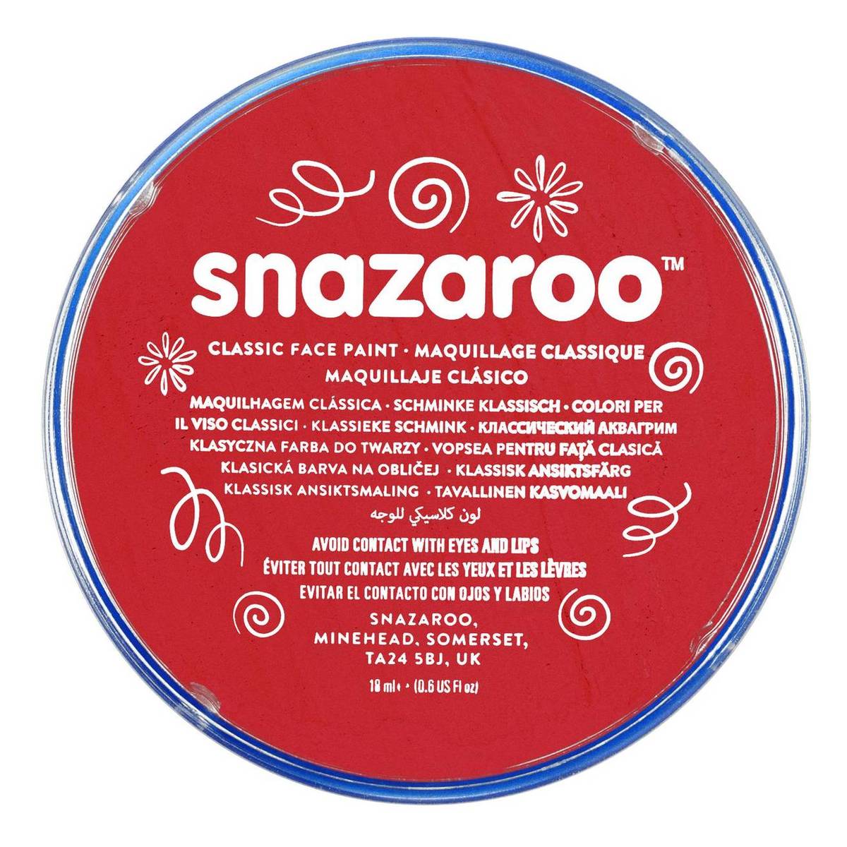 Snazaroo Bright Red Face Paint Compact 18ml