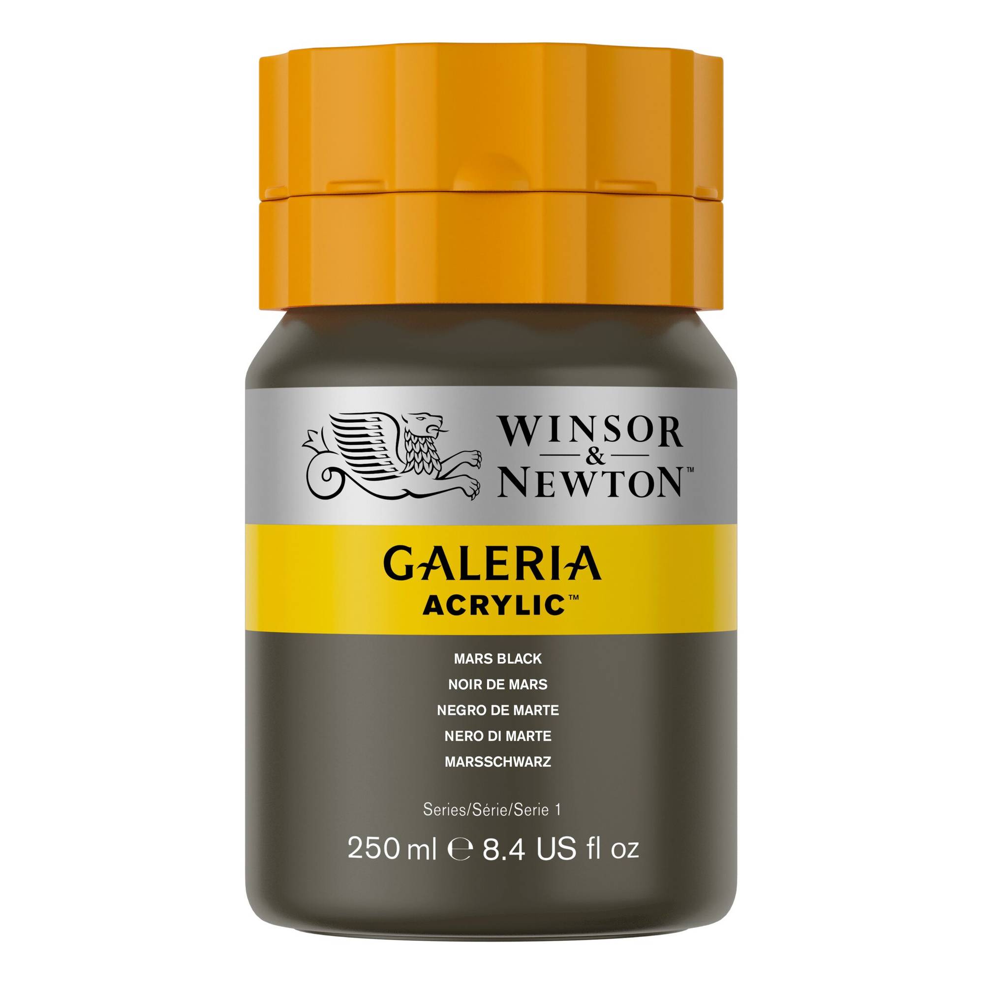 Winsor & Newton Galeria Mars Black Acrylic Paint 250ml