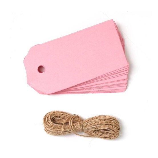 Light Pink Traditional Tags 8cm 25 Pack