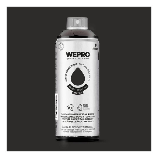 MTN WEPRO Apolo Grey Gloss Water-Based Spray Paint 400ml