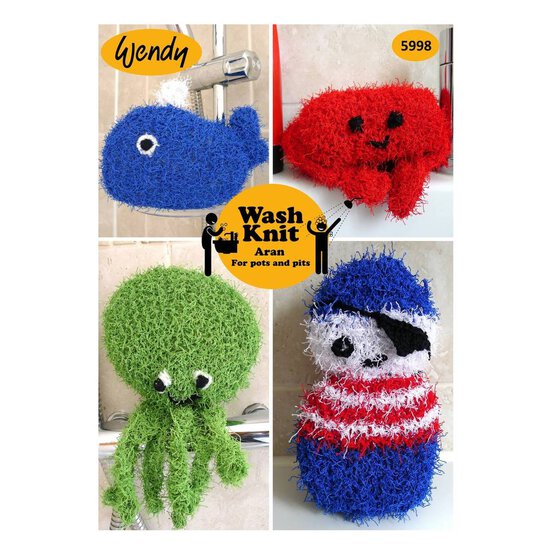 Wendy Wash Knit Aran Bath Sponge Digital Pattern 5598