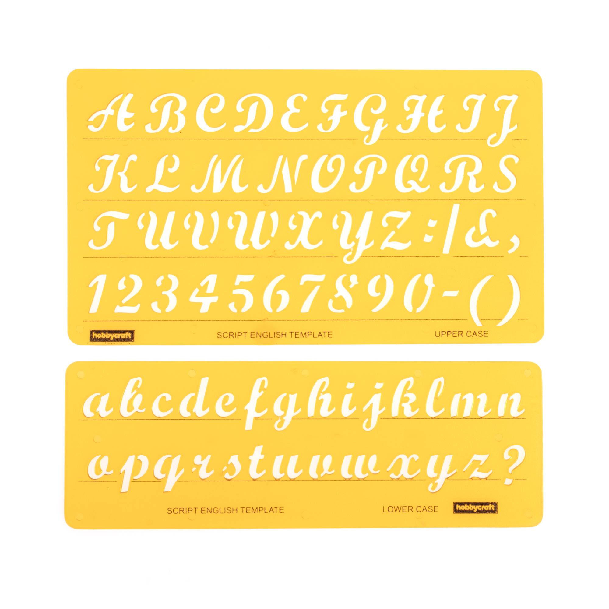 Script Letter Stencil Set 2 Pack