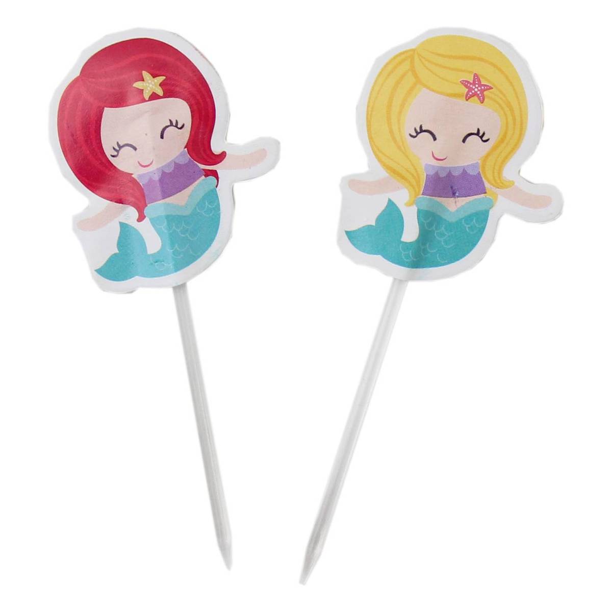Baked With Love Mermaid Cupcake Picks 24 Pack