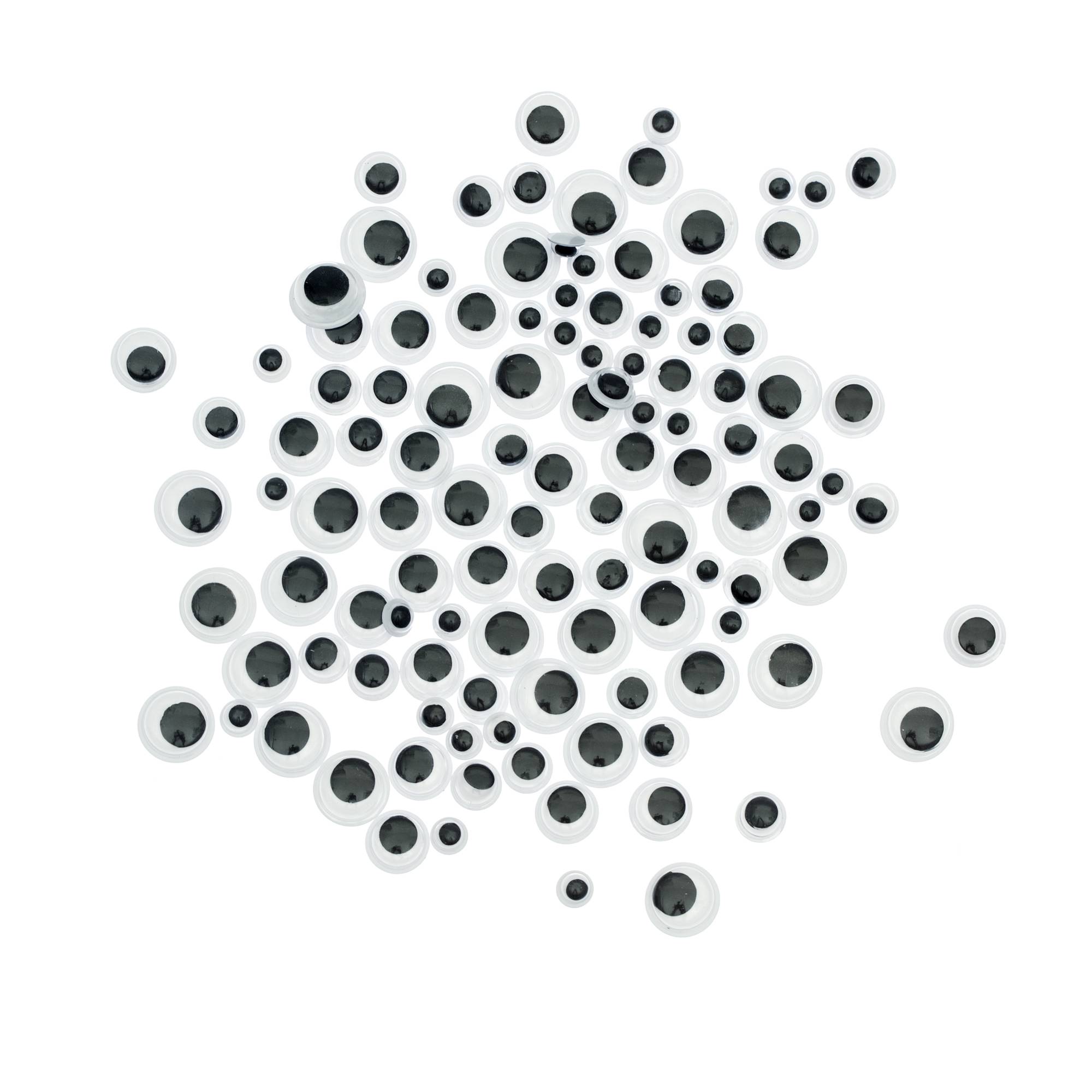 Assorted Black and White Googly Eyes 200 Pack