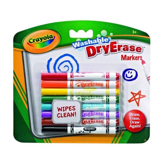 Crayola Washable Dry Erase Felt Tip Markers 8 Pack