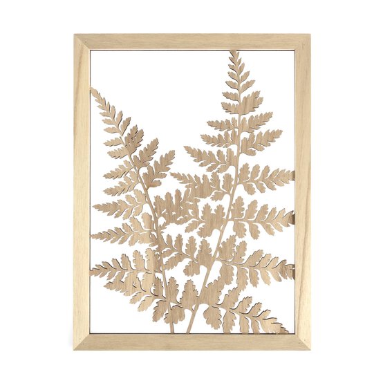 Fern Wooden Cut-Out Wall Decoration 30cm x 40cm