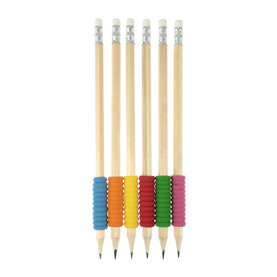 HB Pencils with Comfort Grips 6 Pack