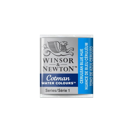 Winsor & Newton Cerulean Blue Hue Cotman Watercolour Half Pan