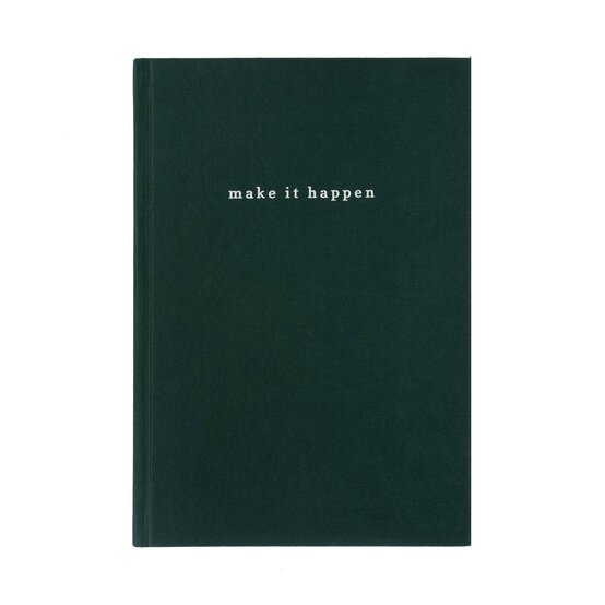 Make It Happen Green Journal Notebook A5