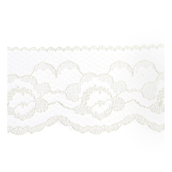 Ivory 35mm Buttercup Lace Trim by the Metre