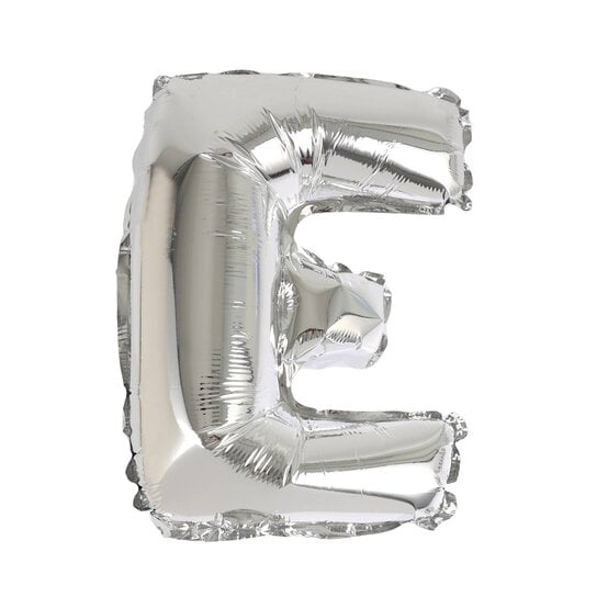 Silver Foil Letter E Balloon