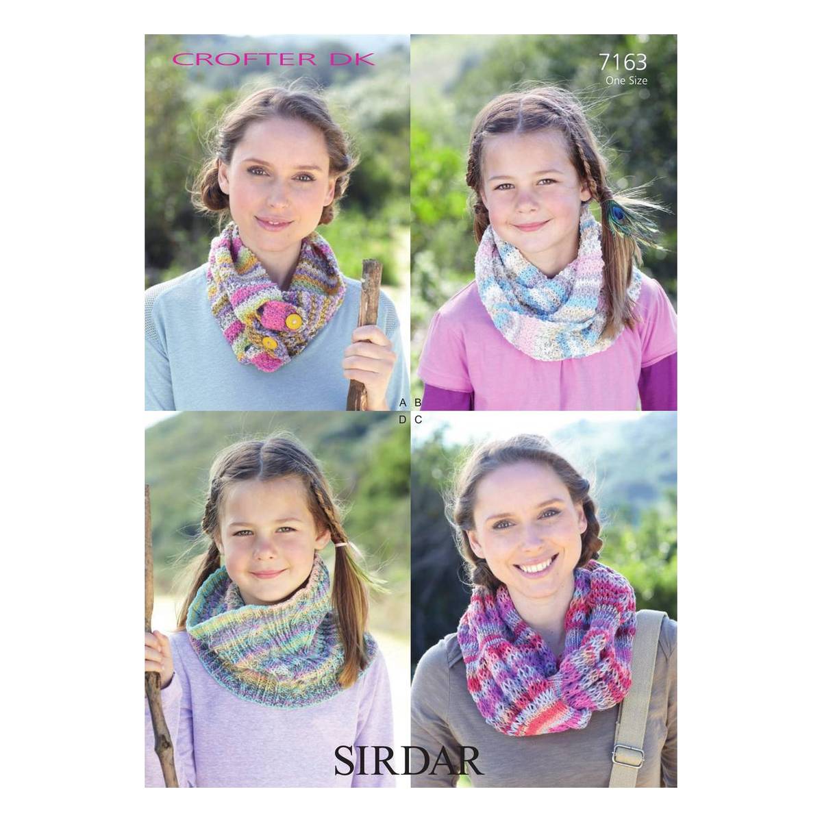 Sirdar Crofter DK Snoods Digital Pattern 7163