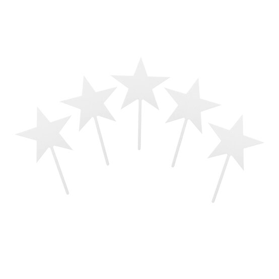 Clear Star Acrylic Cake Toppers 5cm x 9cm 5 Pack