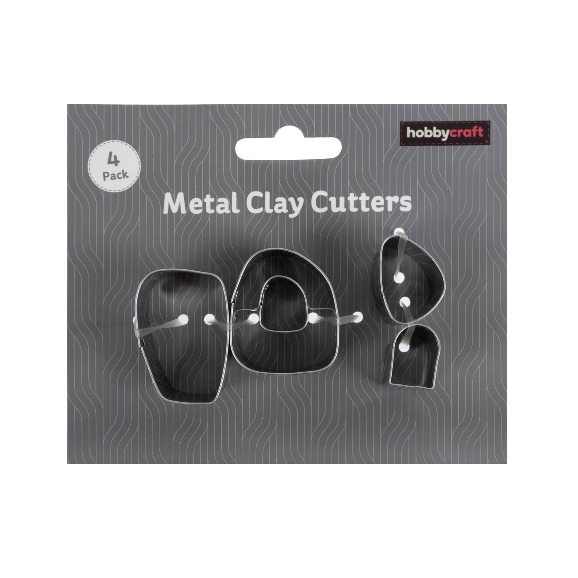 Abstract Metal Clay Cutters 4 Pack
