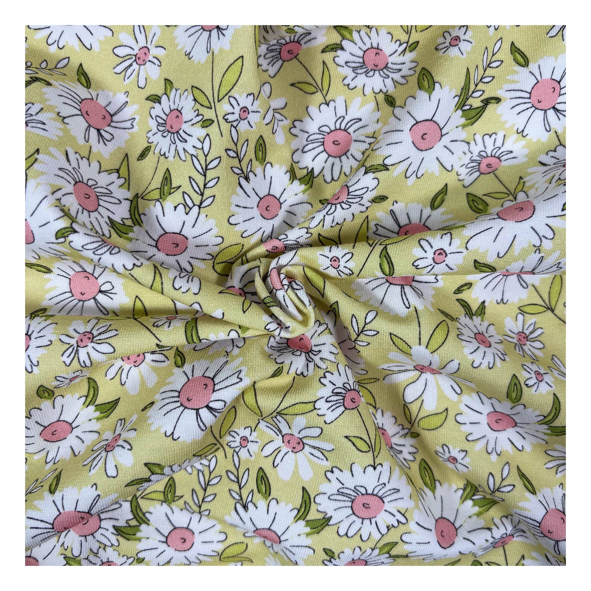 Daisy Dream Cotton Spandex Fabric by the Metre