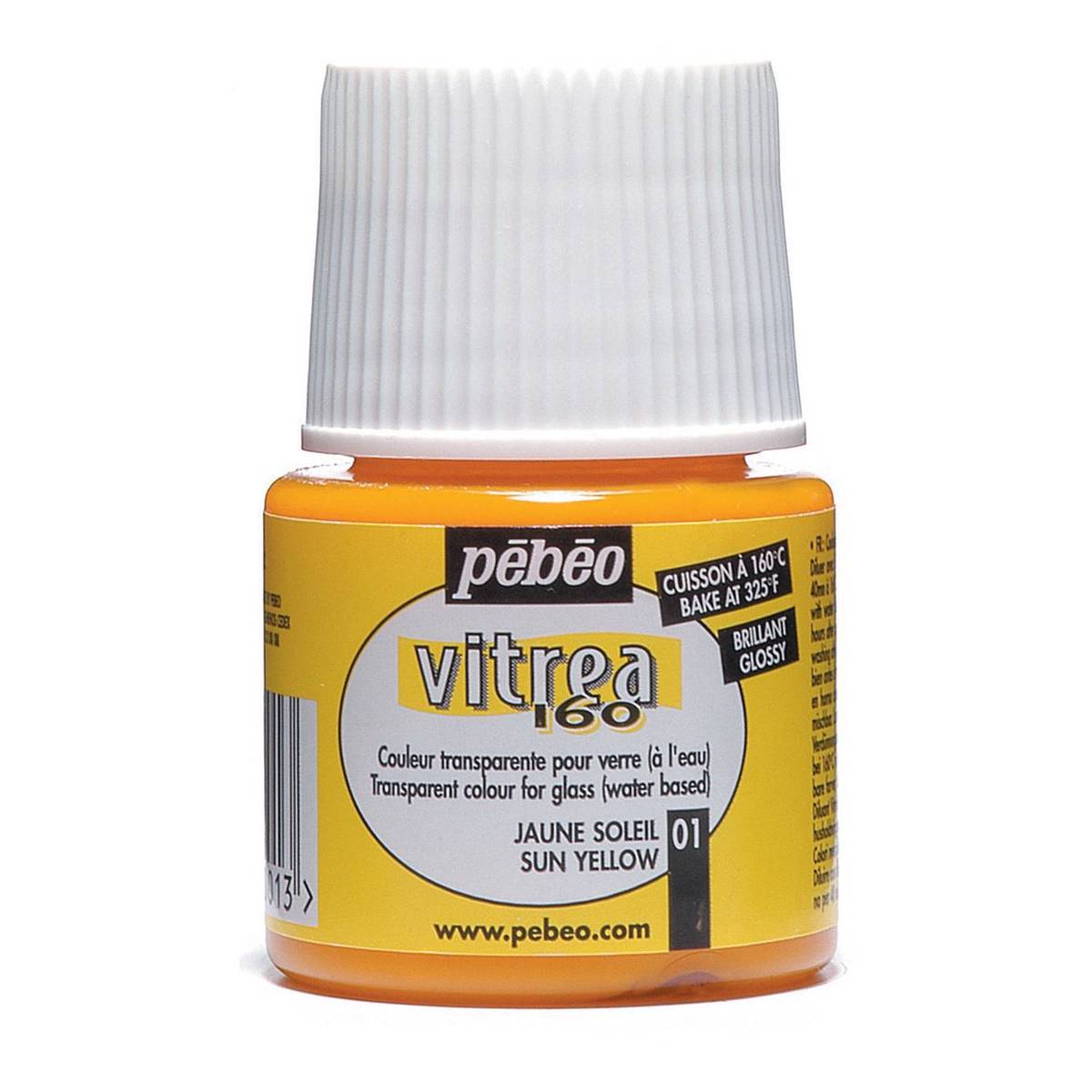 Pebeo Sun Yellow Vitrea 160 Paint 45ml