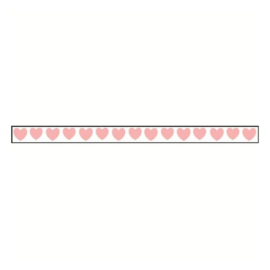 Baby Pink Hearts Satin Ribbon 6mm x 4m