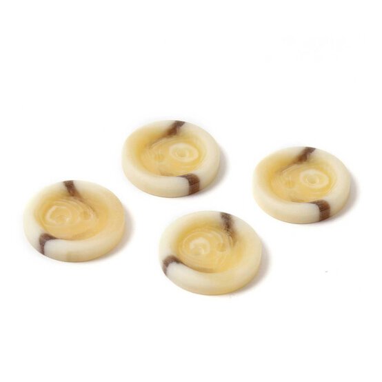 Hemline Assorted Basic Knitwear Button 4 Pack