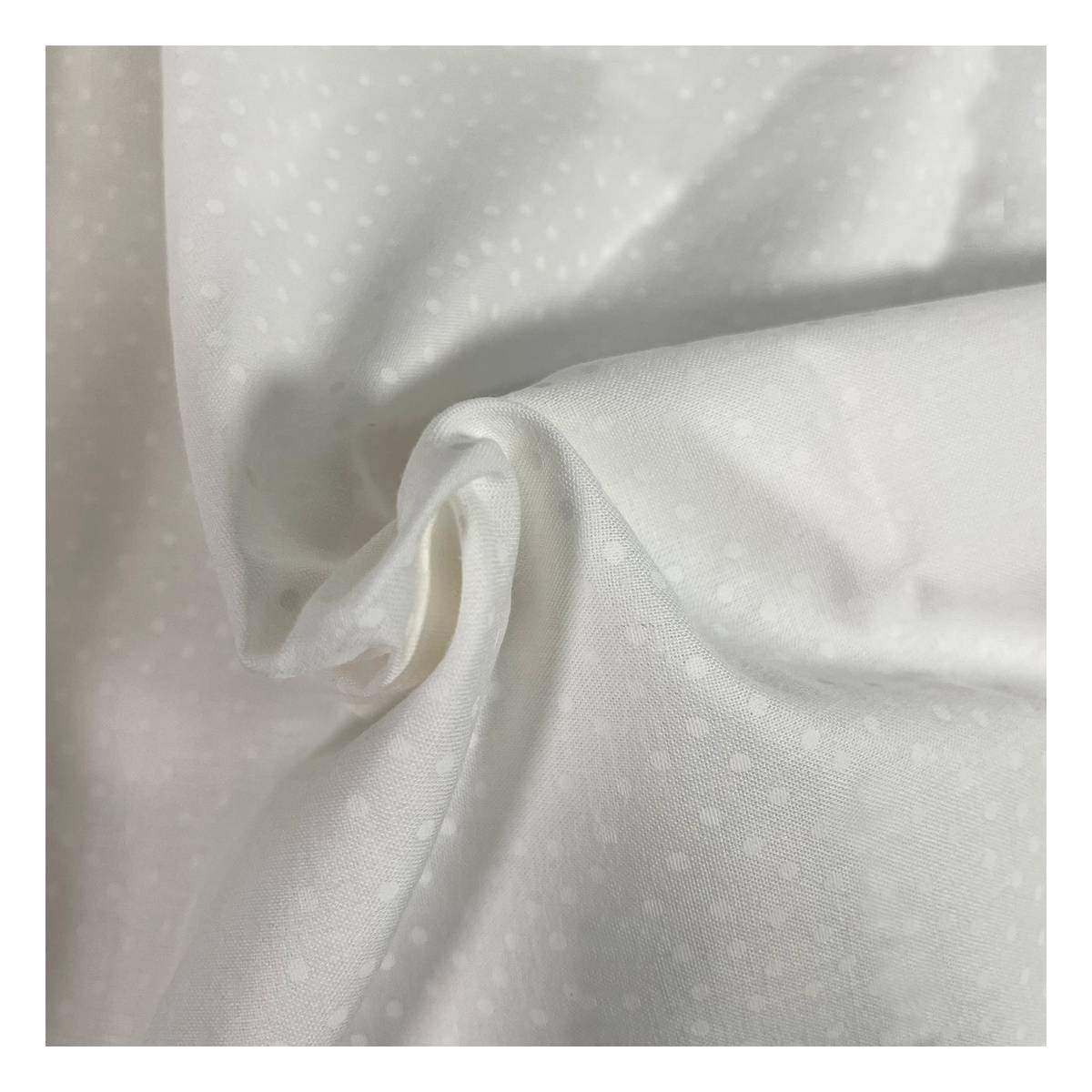 White Spotty Cotton Textured Blender Fabric by the Metre