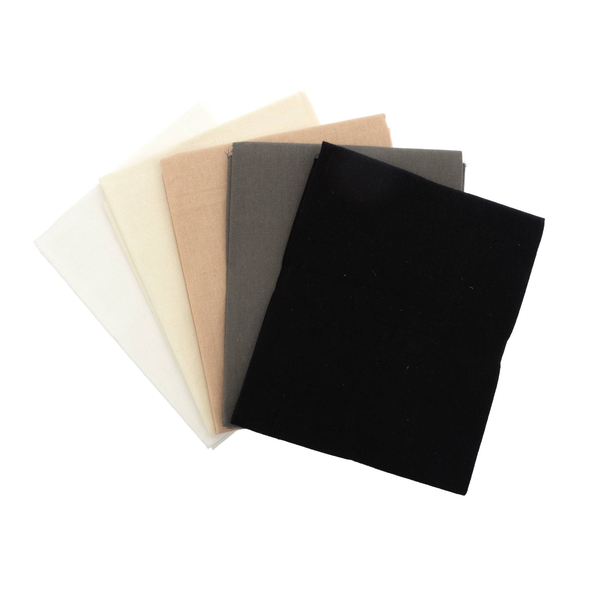 Solid Neutral Cotton Fat Quarters 5 Pack