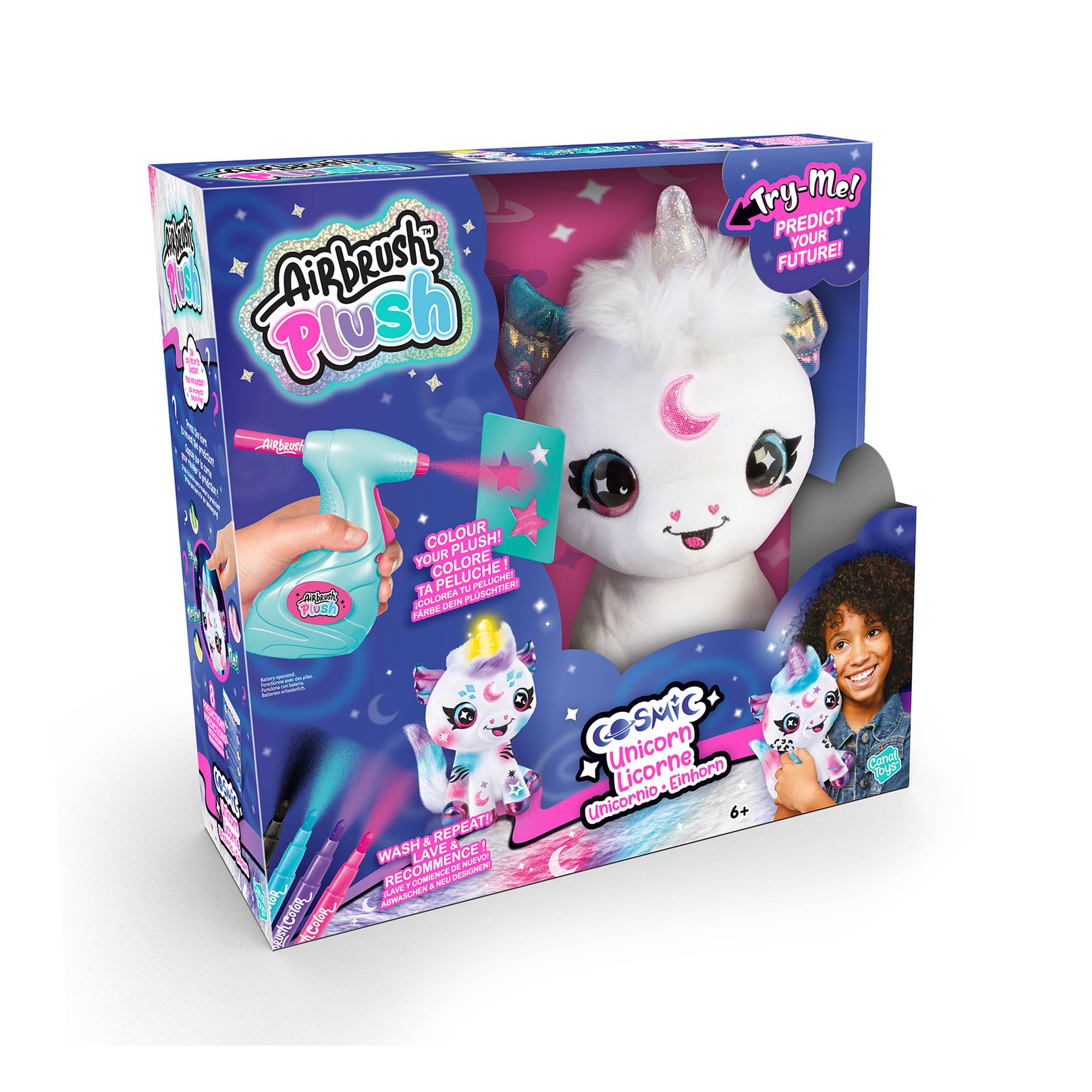 Airbrush Plush Cosmic Unicorn