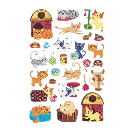 Kitten Puffy Stickers