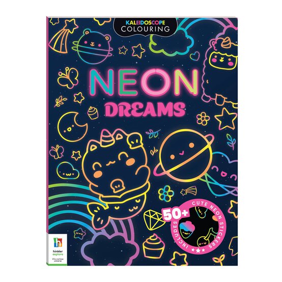 Kaleidoscope Colouring Neon Dreams Book
