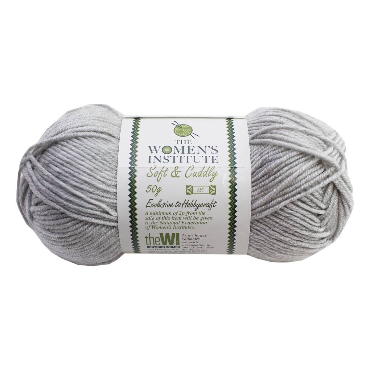 Women's Institute Grey Soft and Cuddly DK Yarn 50g