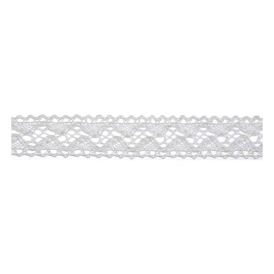 White Cotton Lace Wave Ribbon 18mm x 5m