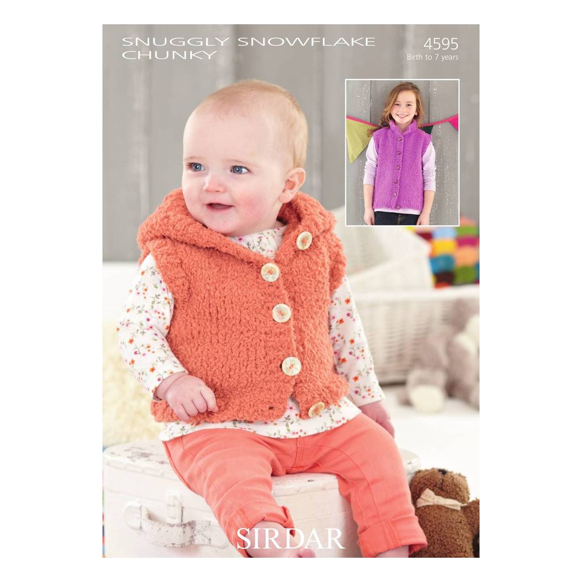 Sirdar Snowflake Chunky Gilets Digital Pattern 4595