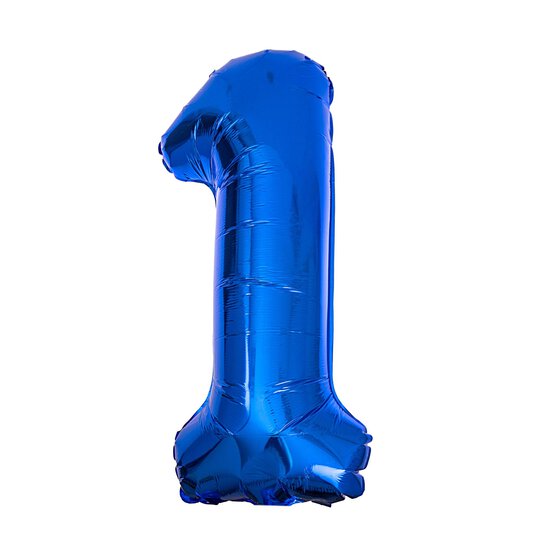 Extra Large Blue Foil Number 1 Balloon